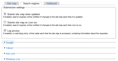 XML Sitemap settings XML Sitemap settings