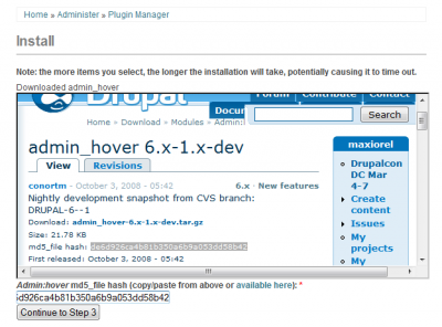 MD5 check sum is necessary for security reasons