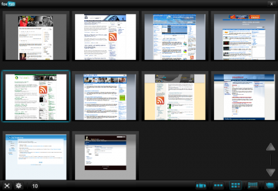 Paved view of thumbnails Paved view of thumbnails