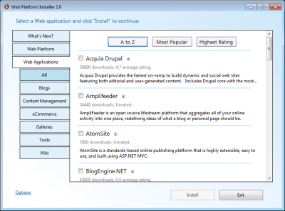 Microsoft Web Platform Installer Microsoft Web Platform Installer