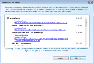 Microsoft Web Platform Installer Microsoft Web Platform Installer