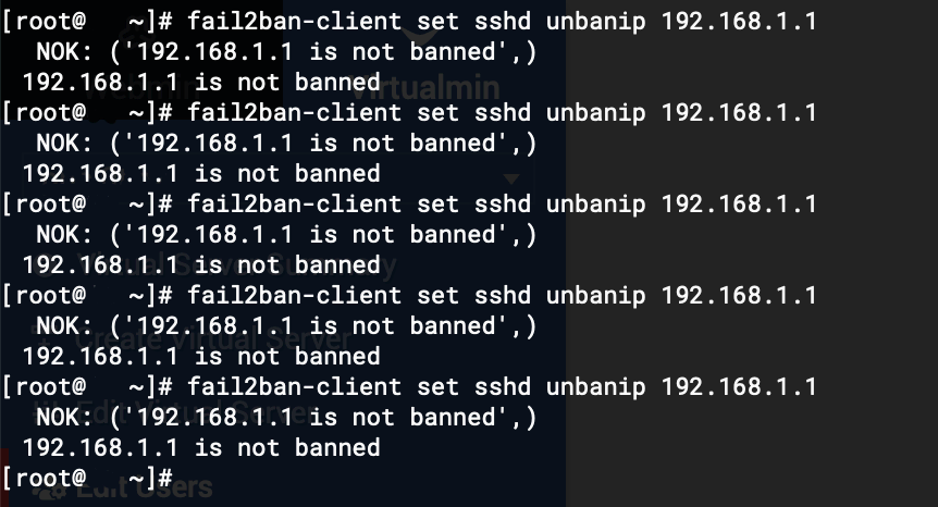 Fail2ban ublock IP