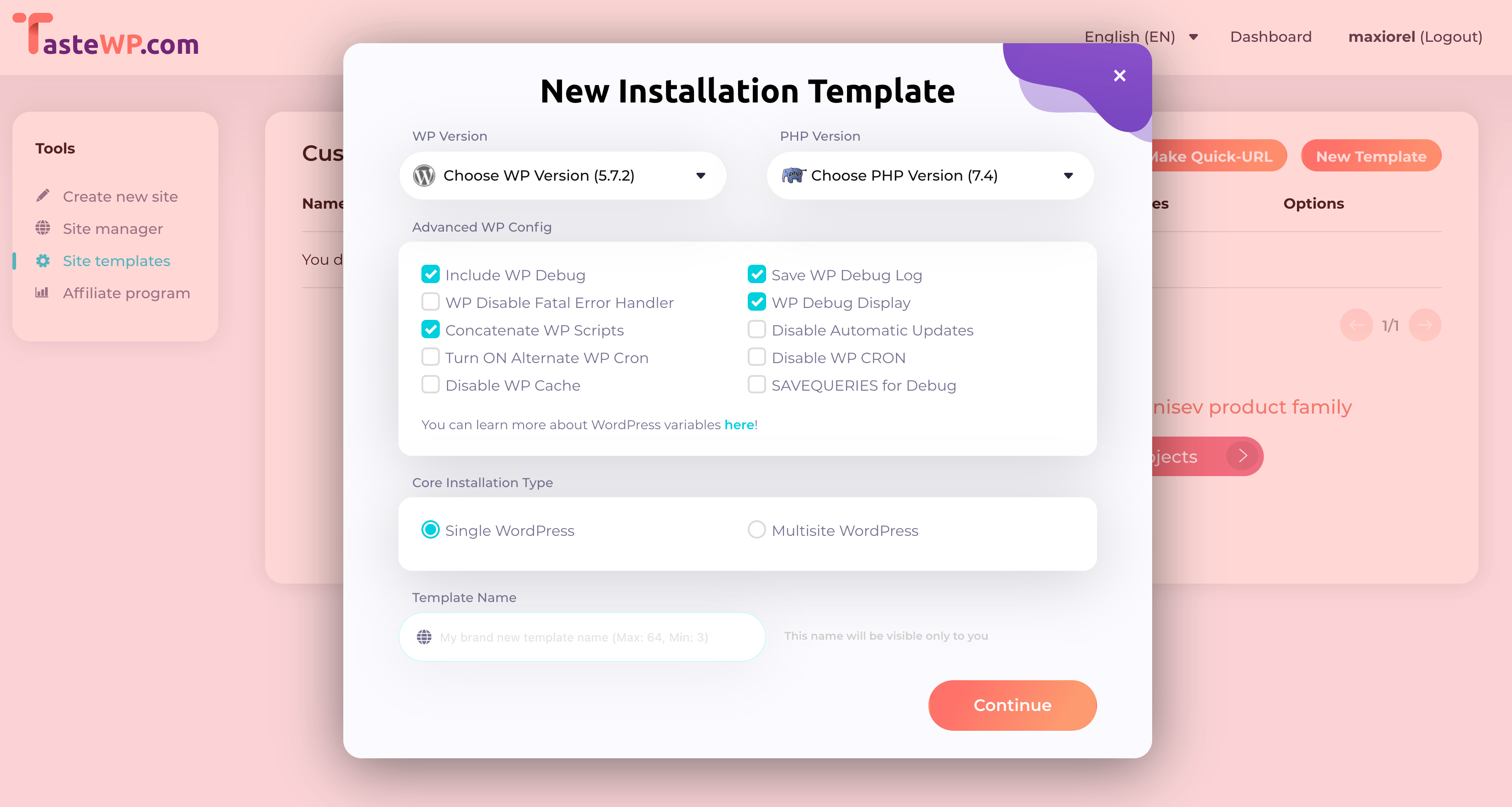 TasteWP - your WordPress sandbox